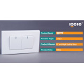 PC Material 2 Gang 1 Way Wall Switch